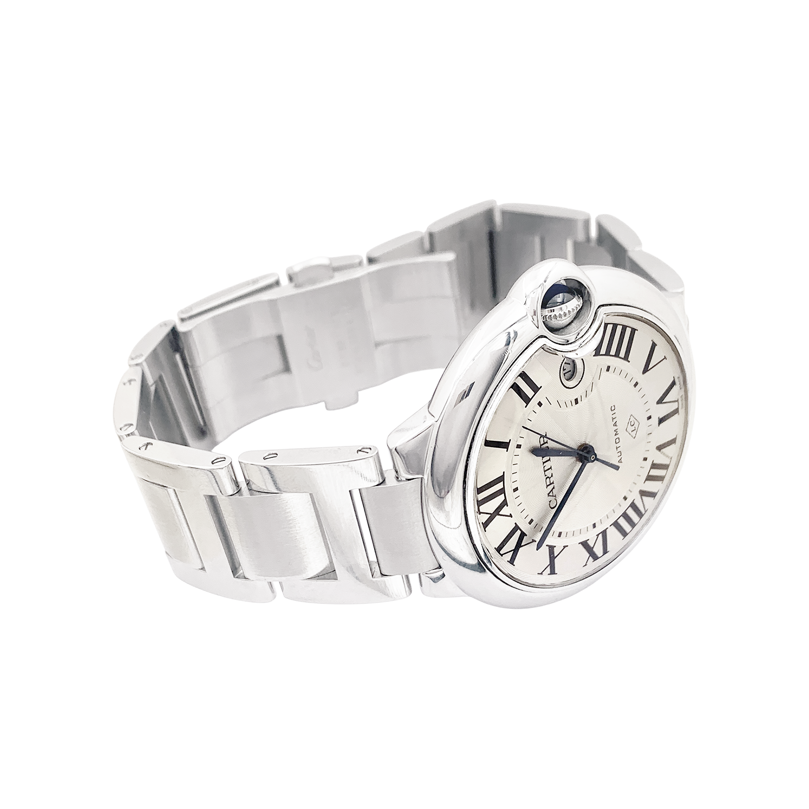 Cartier watch, "Ballon Bleu", steel.