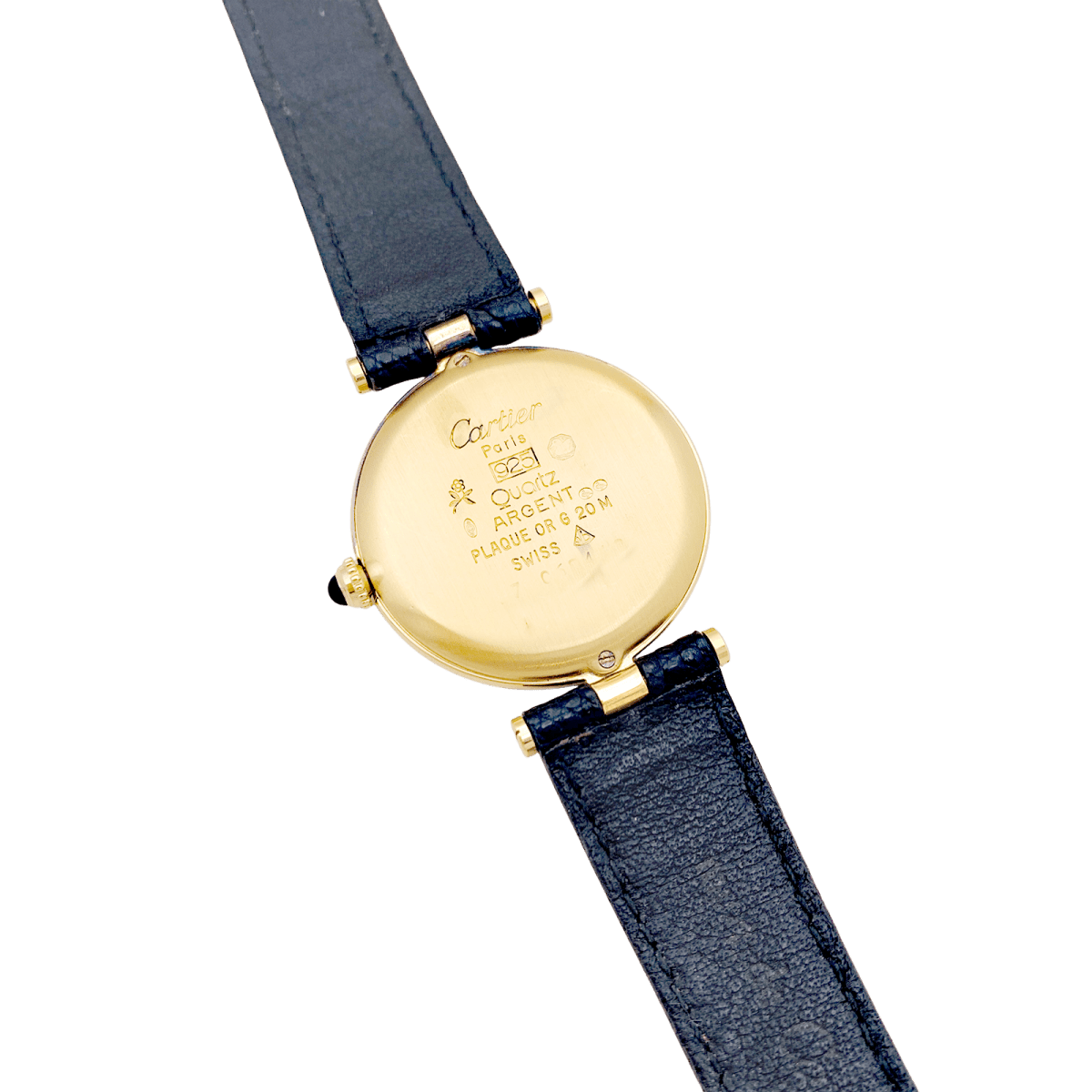 Montre Cartier "Must Vendôme" vermeil, cuir. - Maison Eloe