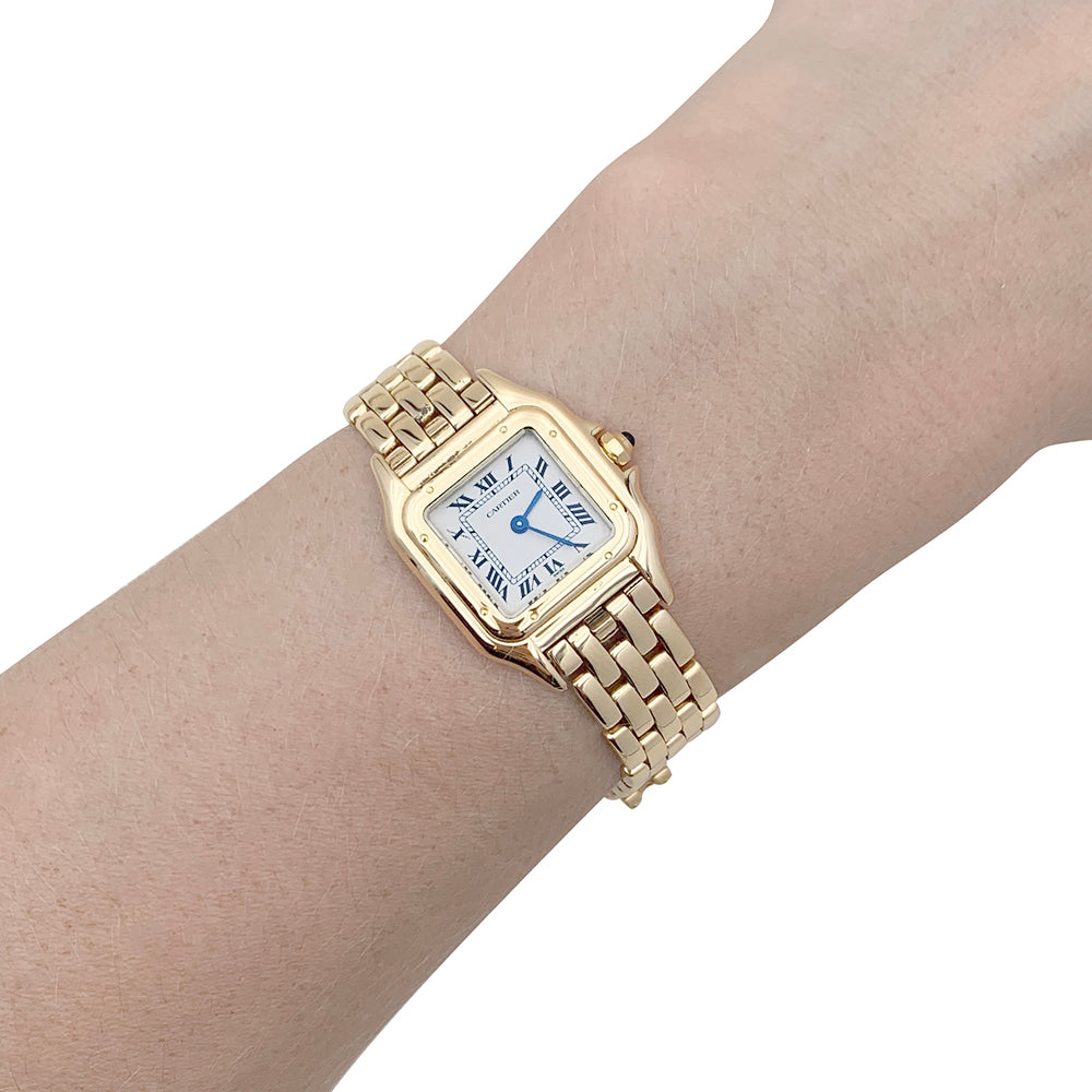 Cartier watch, "Panther", yellow gold.