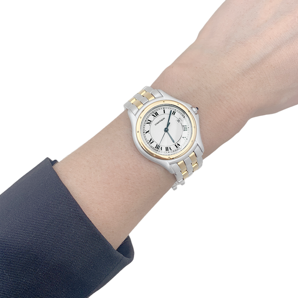 Cartier "Panthère Cougar" watch in steel.