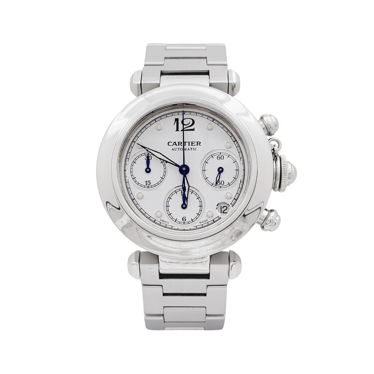 Montre Cartier "Pasha" acier. - Maison Eloe