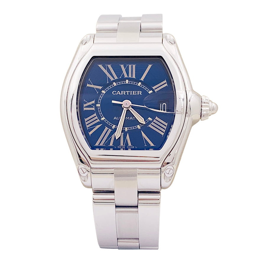 Cartier "Roadster" steel watch.