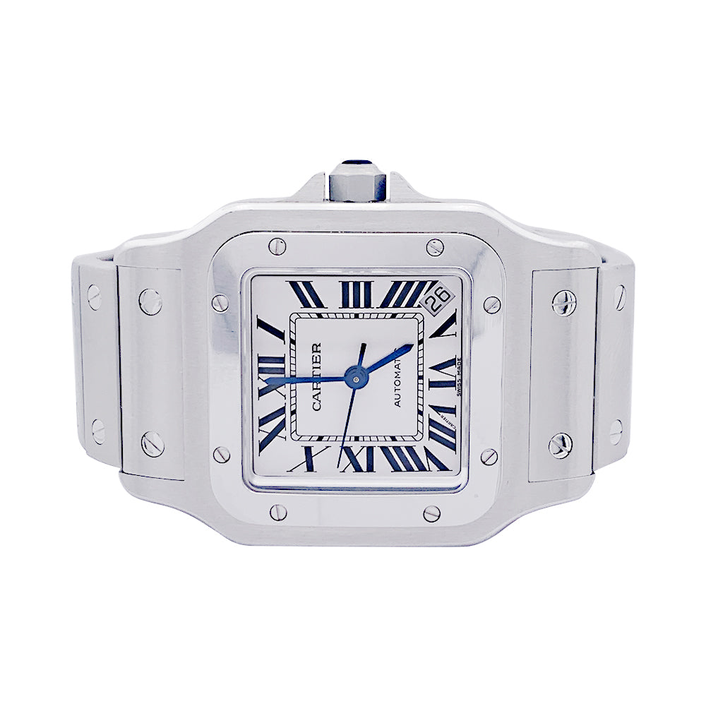 Cartier "Santos Galbée" watch, steel.