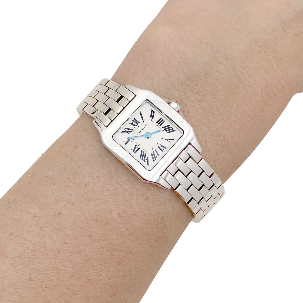 Cartier watch, "Santos demoiselle", steel.