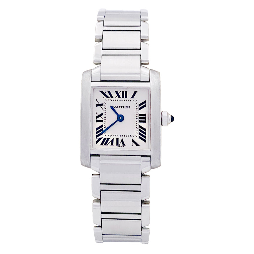 Cartier watch, "Tank Française", steel.