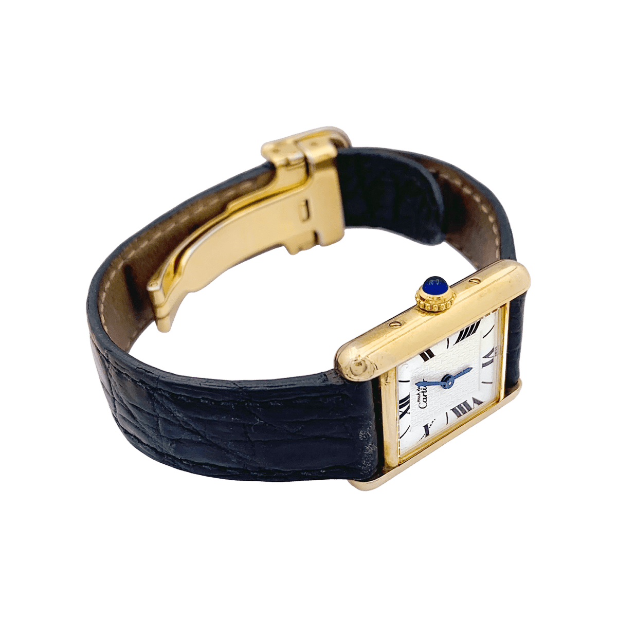 Montre Cartier "Tank Must" argent plaqué or. - Maison Eloe