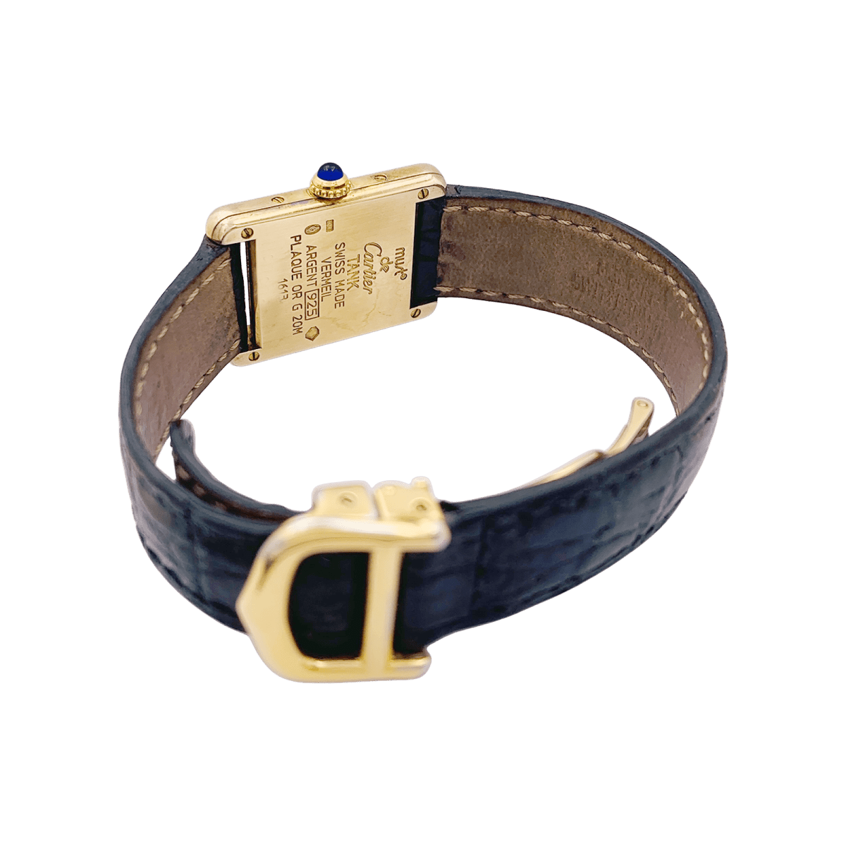 Montre Cartier "Tank Must" argent plaqué or. - Maison Eloe