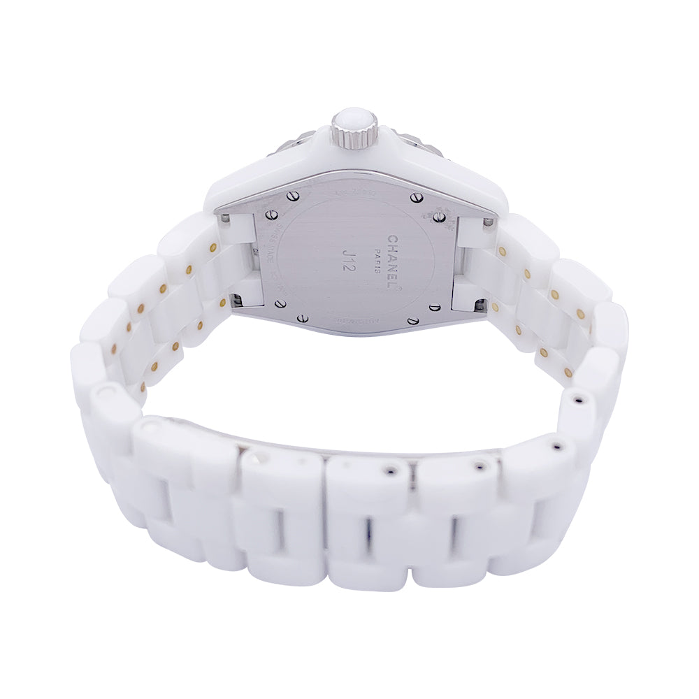 Chanel watch, "J12", white ceramic.