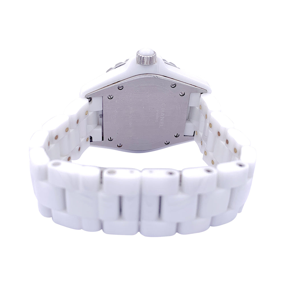 Chanel watch, "J12" white ceramic.