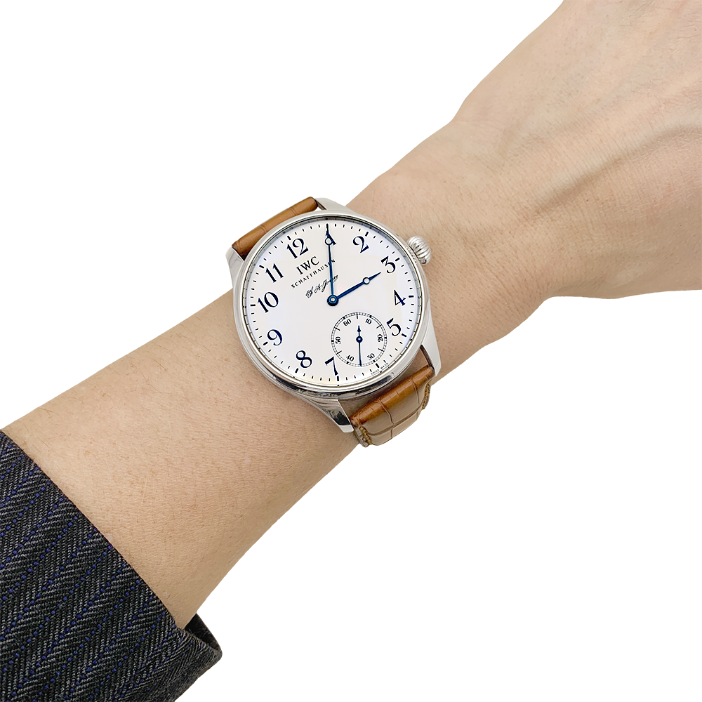IWC "Portugieser" steel watch.