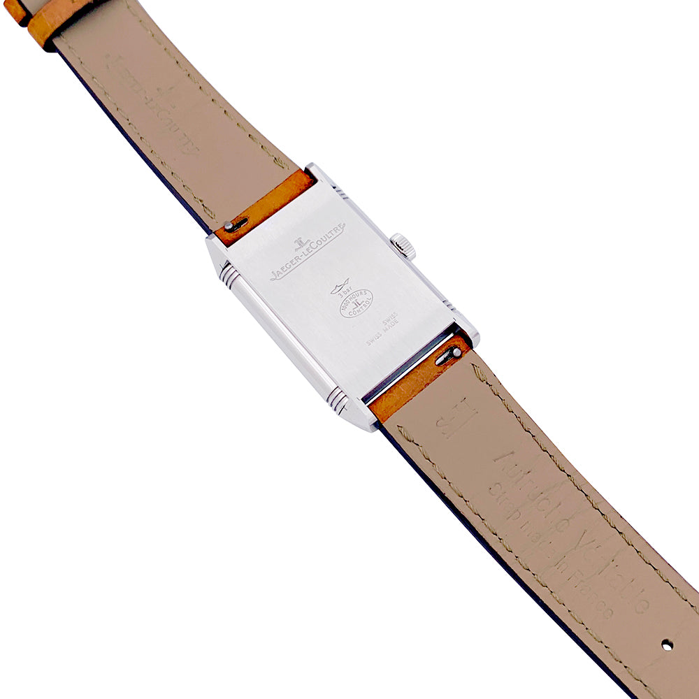 Montre Jaeger Lecoultre, "Reverso Classic", acier, cuir.