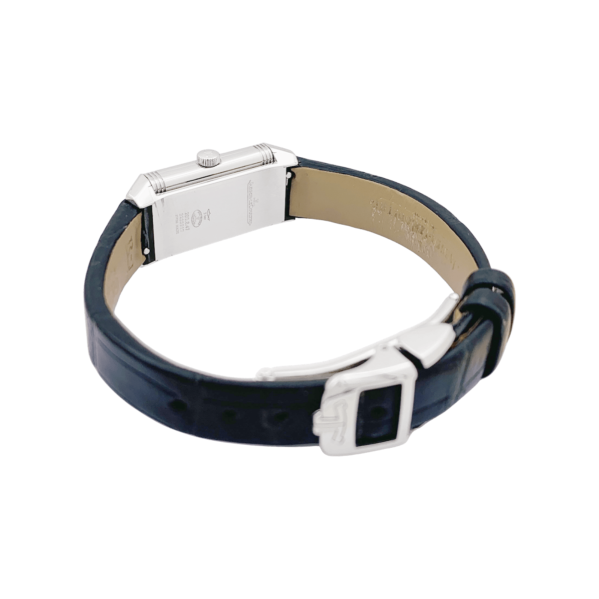 Montre Jaeger Lecoultre, "Reverso Classique", acier, cuir. - Maison Eloe