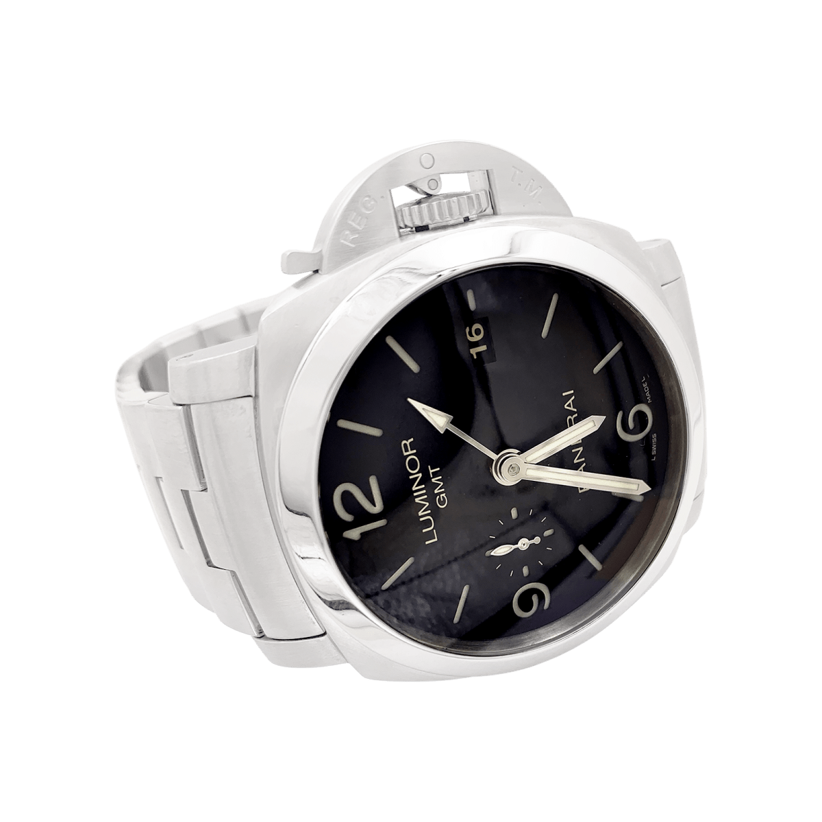 Montre Panerai "Luminor GMT" acier. - Maison Eloe