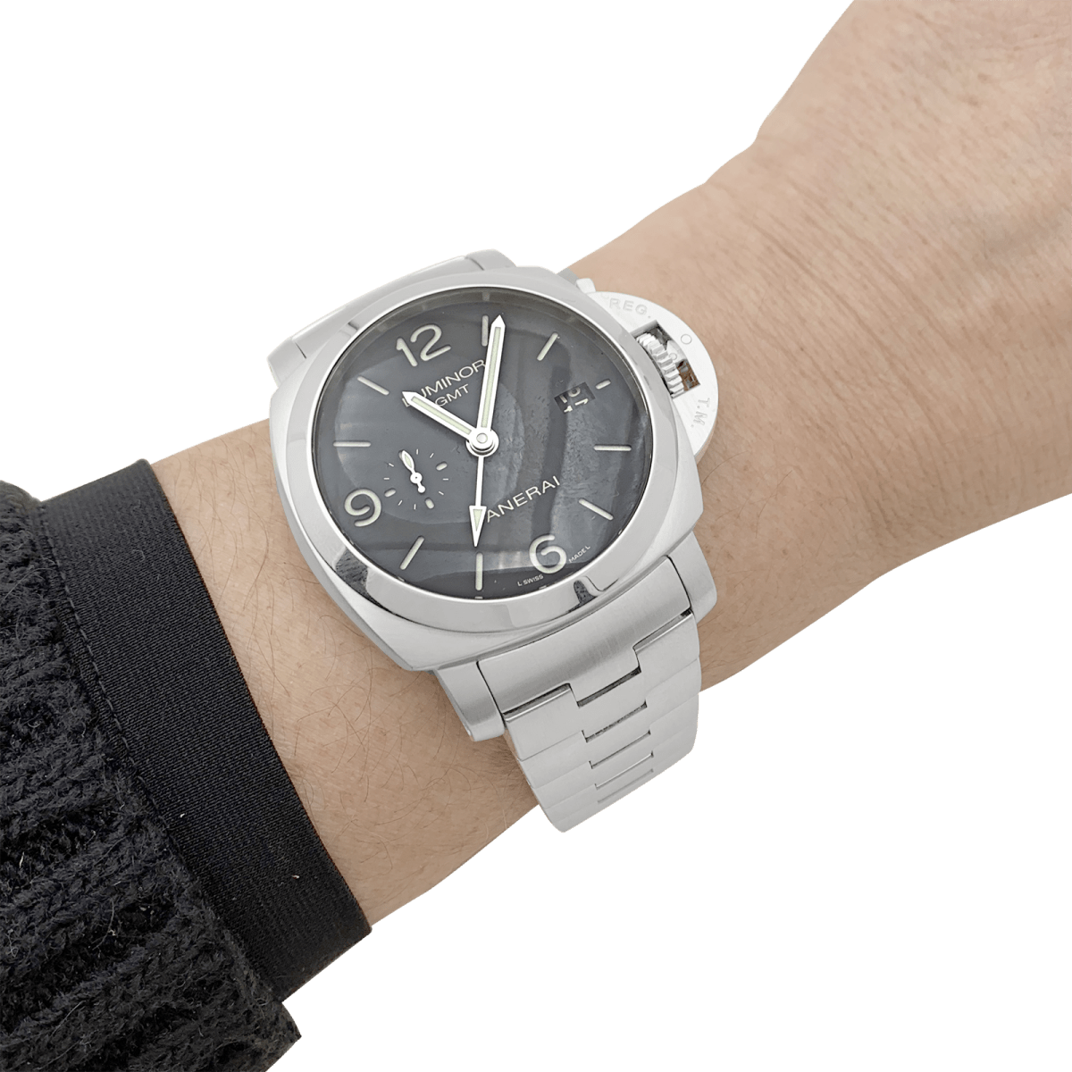 Montre Panerai "Luminor GMT" acier. - Maison Eloe