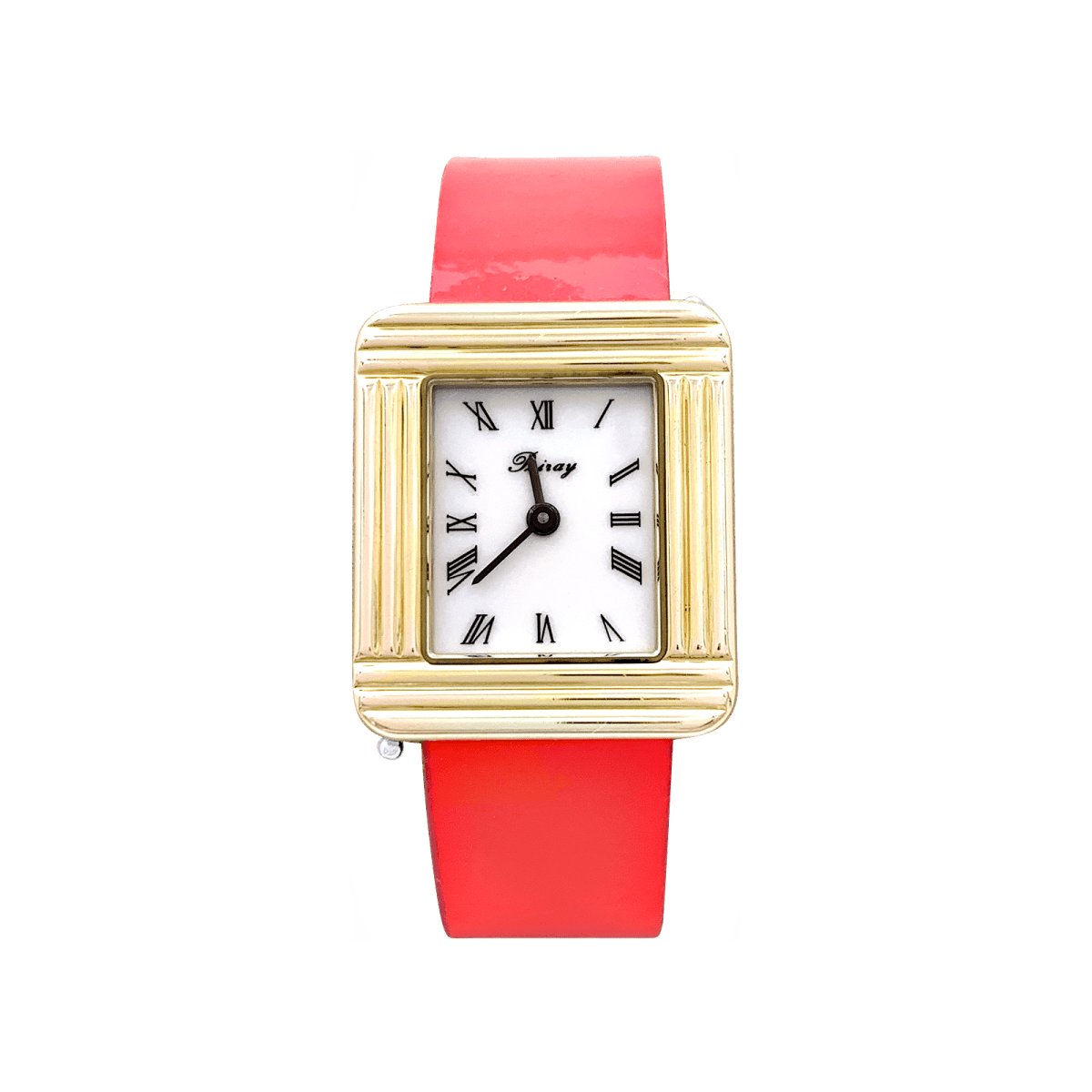 Montre Poiray, "Ma Première", plaqué or, acier. - Maison Eloe