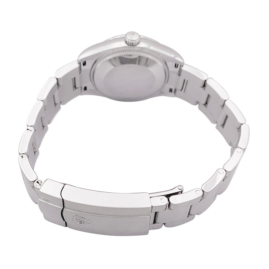 Rolex "Oyster Perpetual" steel watch.
