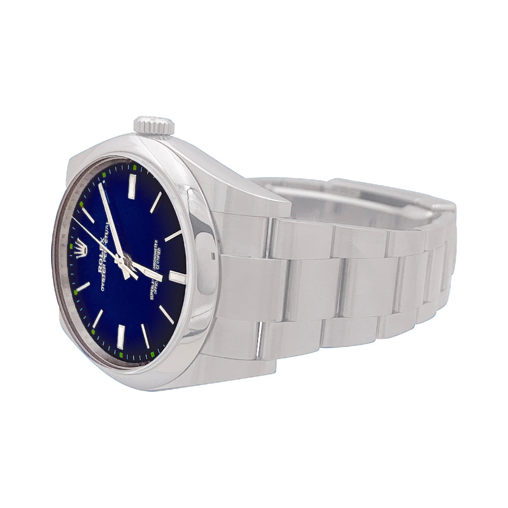 Rolex "Oyster Perpetual" steel watch.