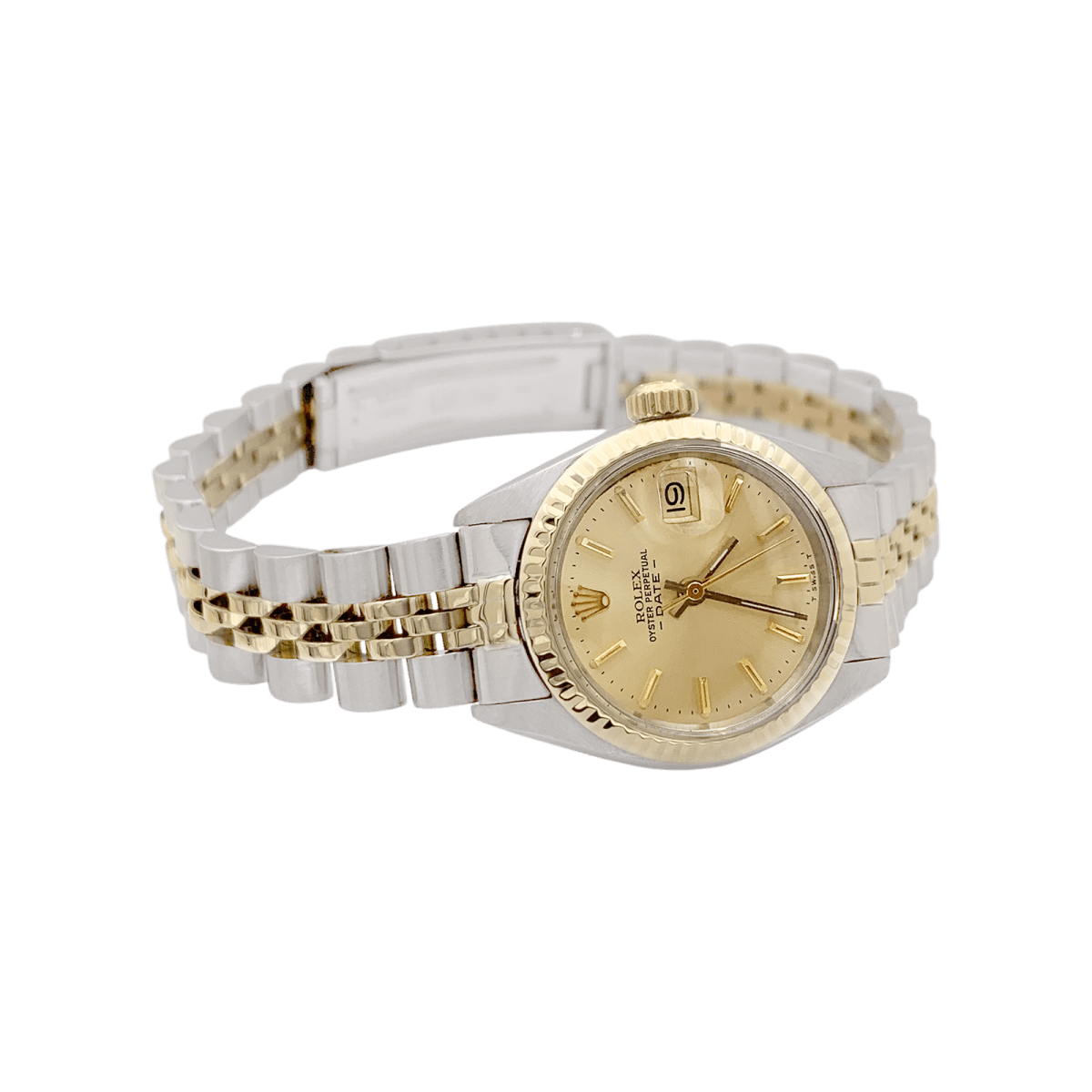 Montre Rolex "Oyster Perpetual Datejust" vintage acier, or. - Maison Eloe