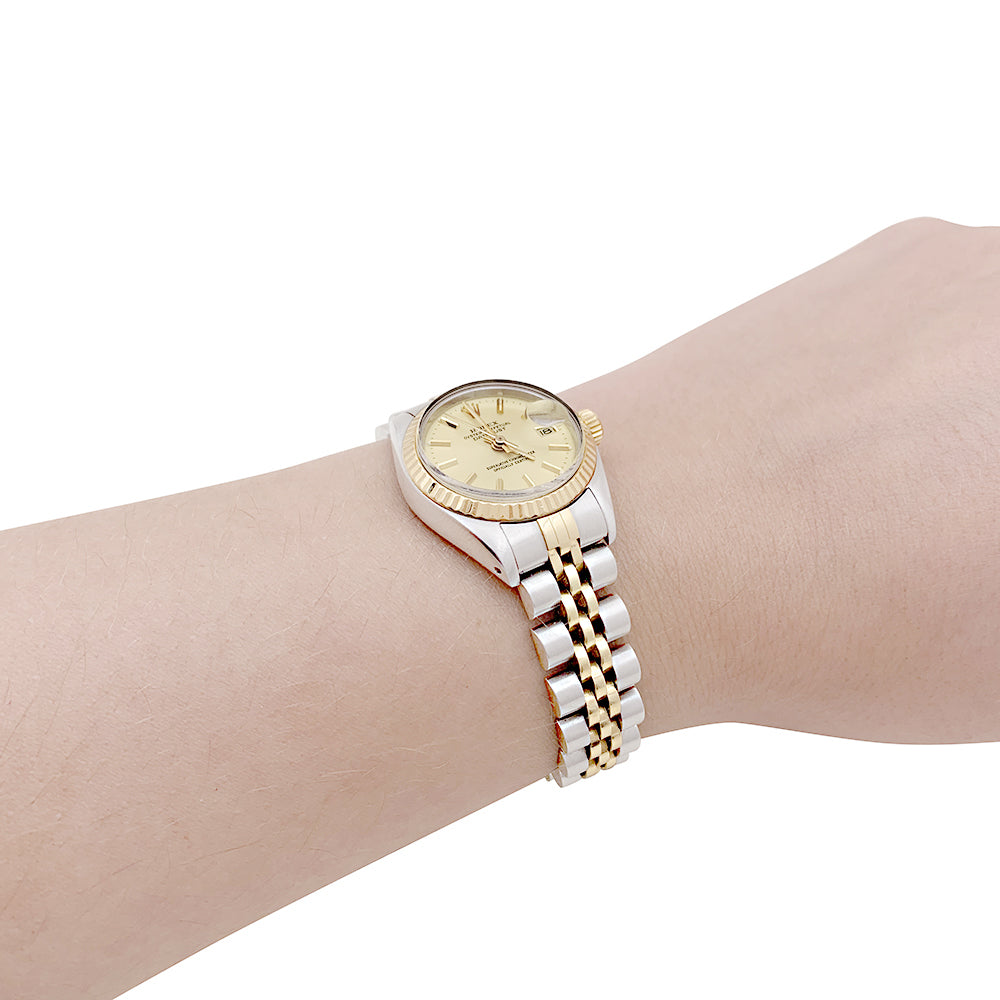 Rolex watch, "Oyster Perpetual Datejust", yellow gold and steel.