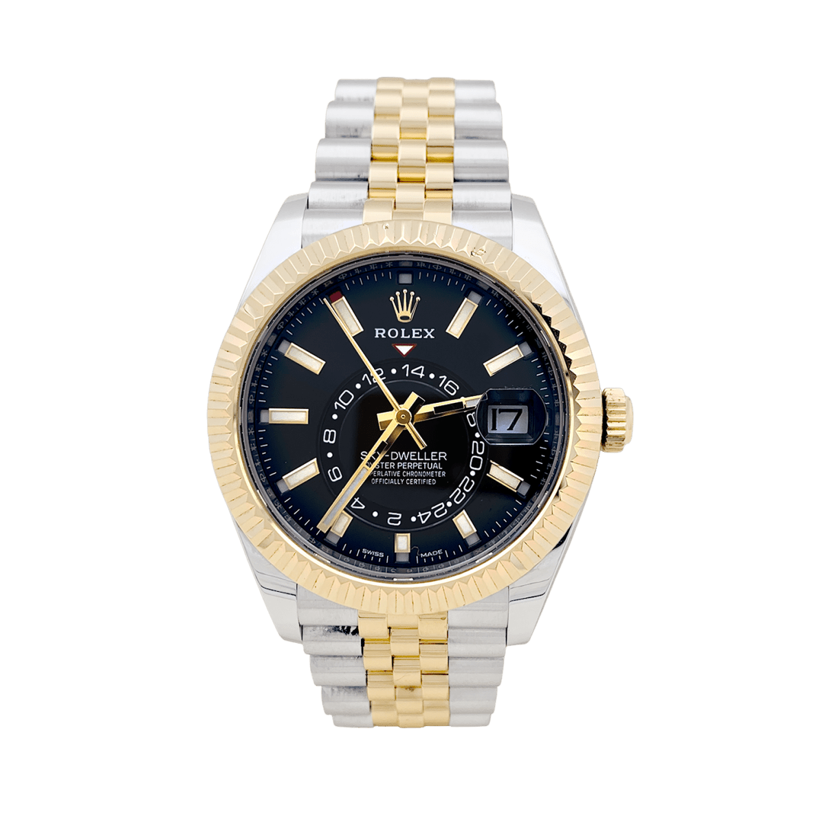 Montre Rolex "Sky Dweller" acier, or jaune. - Maison Eloe