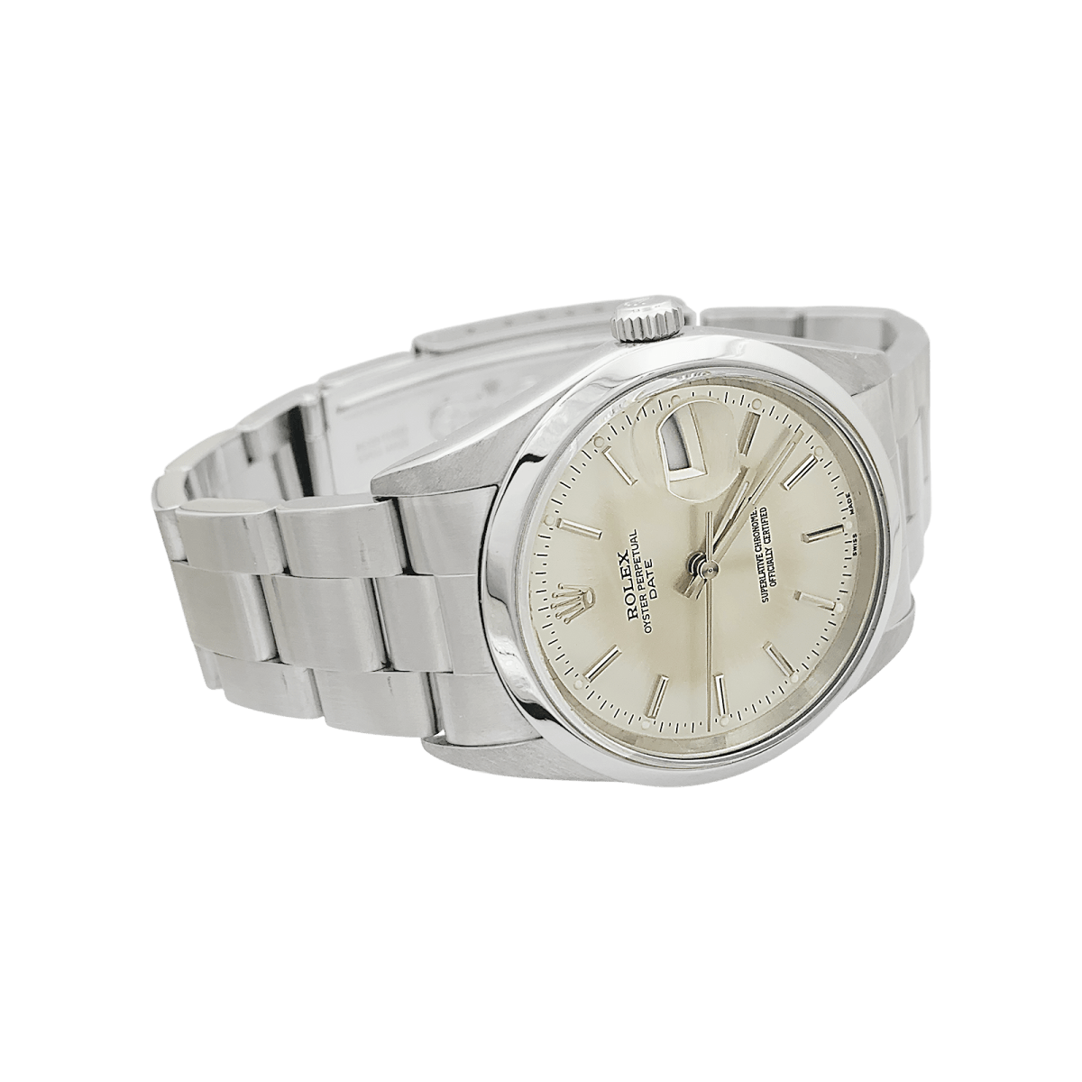 Montre Rolex, "Oyster Perpetual Date", acier. - Maison Eloe