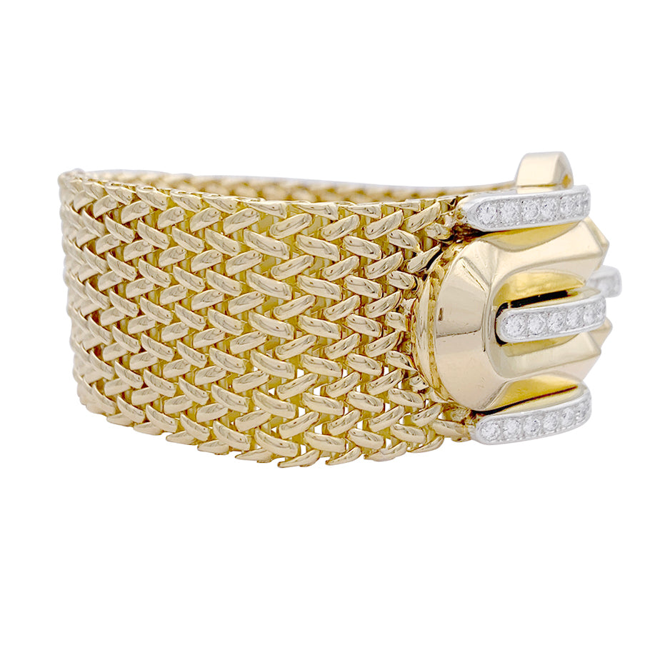 Montre  secrète Jaeger Lecoultre, or jaune, diamants.