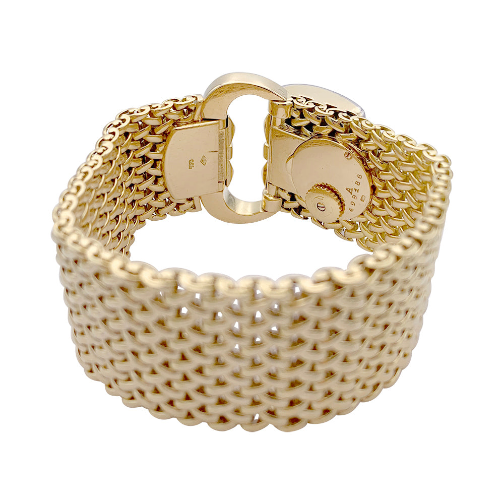 Jaeger Lecoultre secret watch, yellow gold, diamonds.