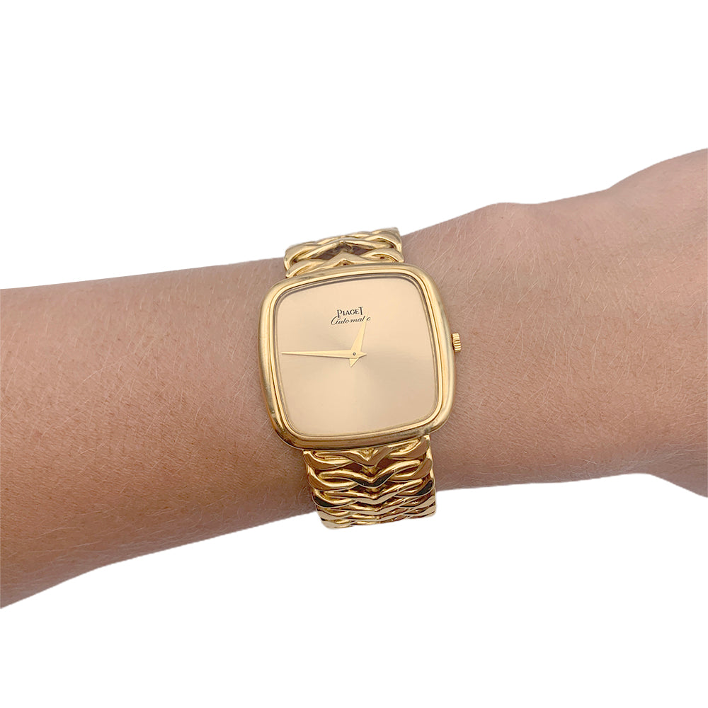 Vintage Piaget watch in yellow gold.