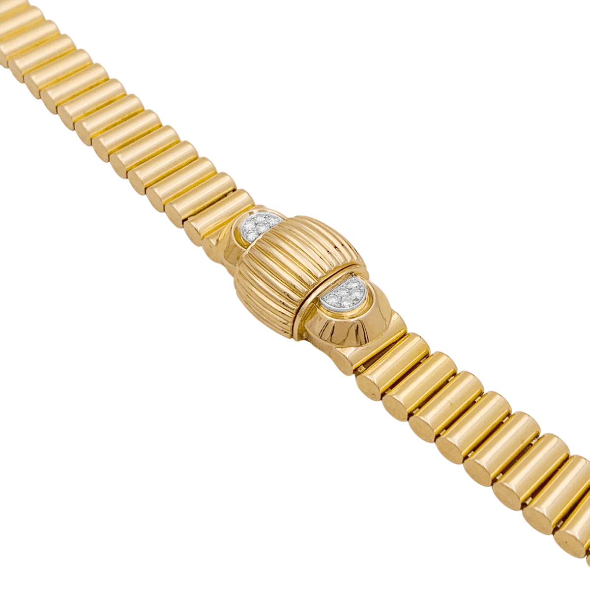 Montre vintage secrète UTI, or jaune et diamants. - Maison Eloe