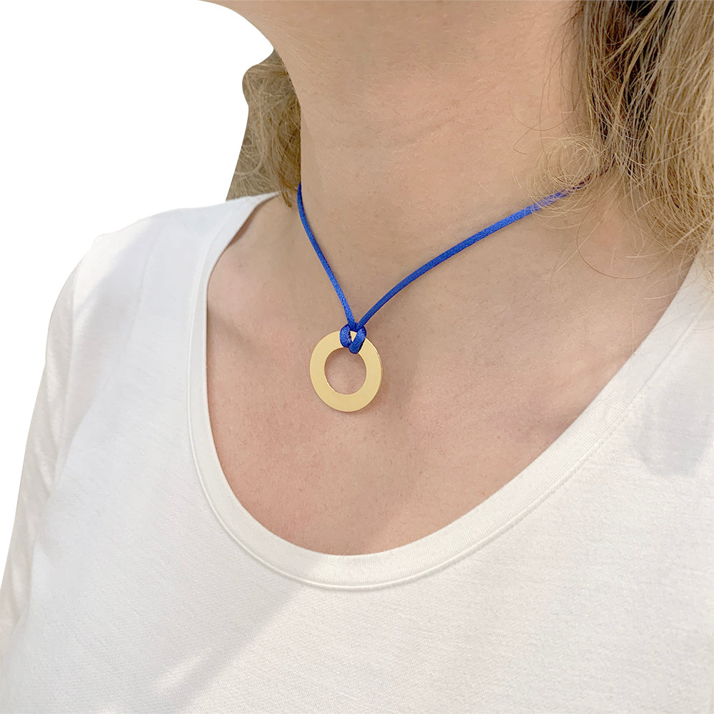 Dinh Van pendant, "Target", yellow gold.