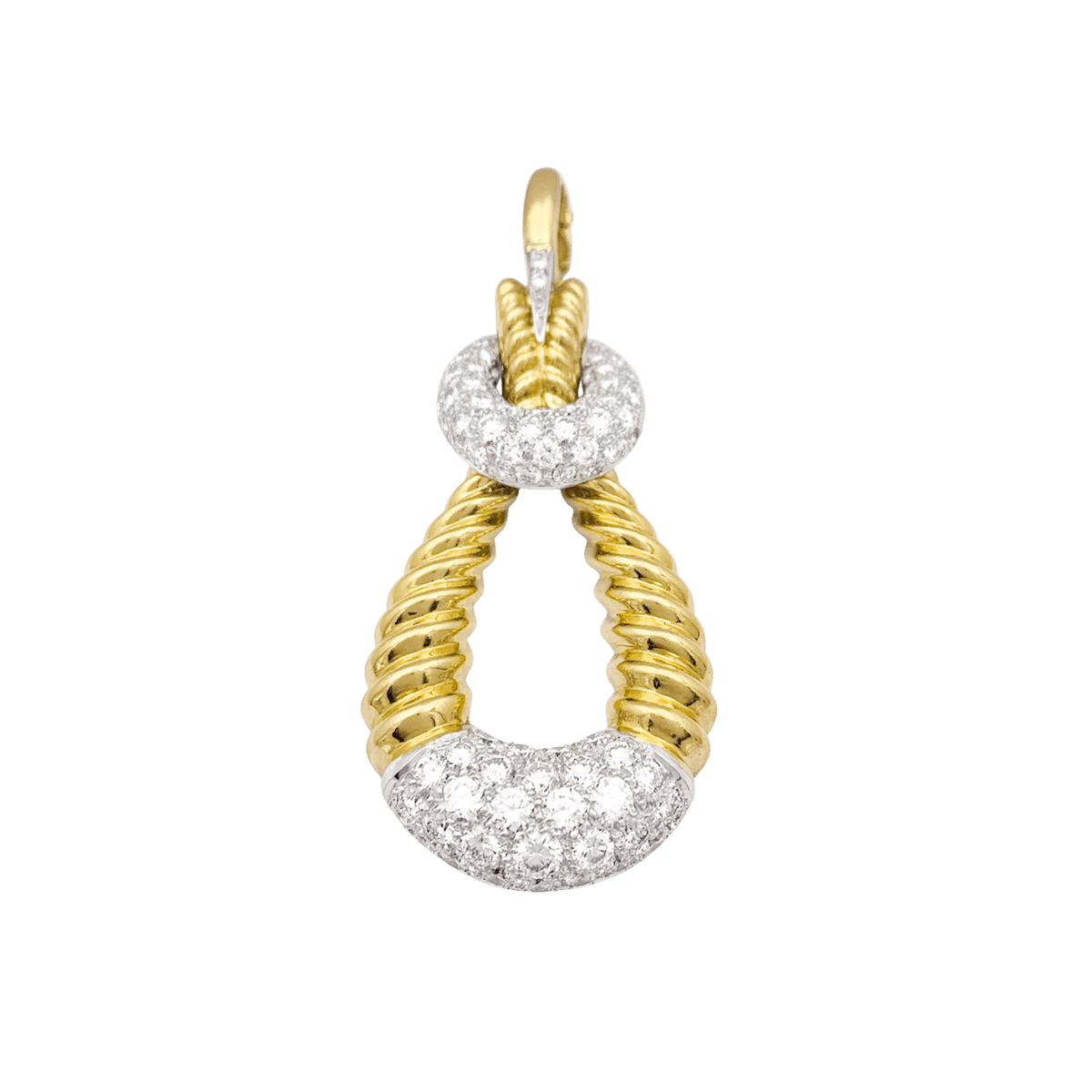 Pendentif vintage Kutchinsky or, diamants. - Maison Eloe