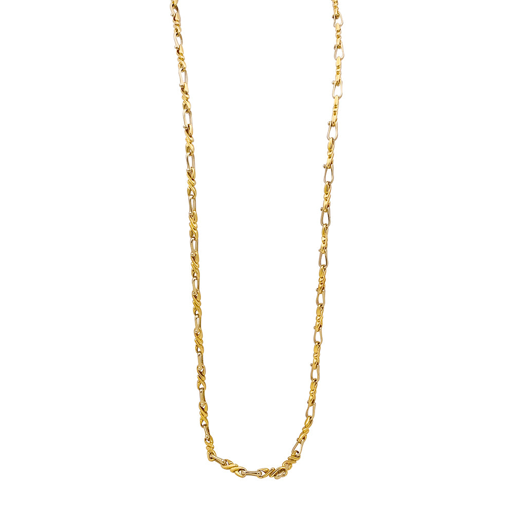 Hermès necklace and bracelet, two golds.