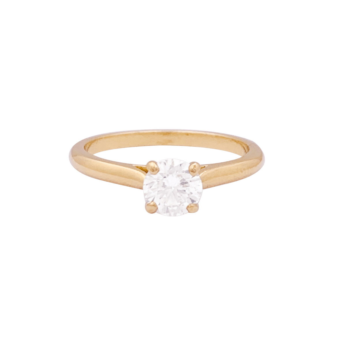 Solitaire Cartier,"1895", or jaune, diamant. - Maison Eloe