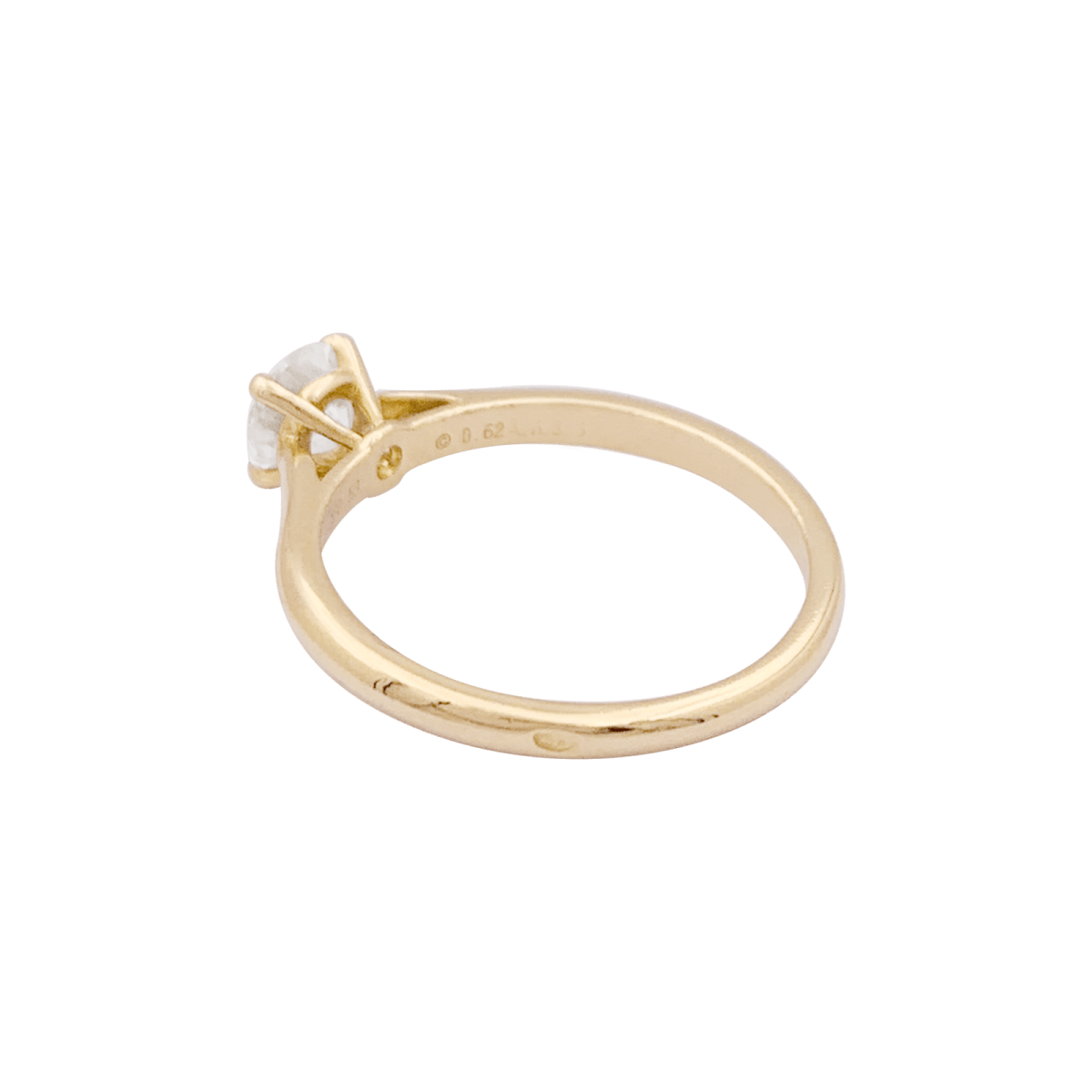 Solitaire Cartier,"1895", or jaune, diamant. - Maison Eloe