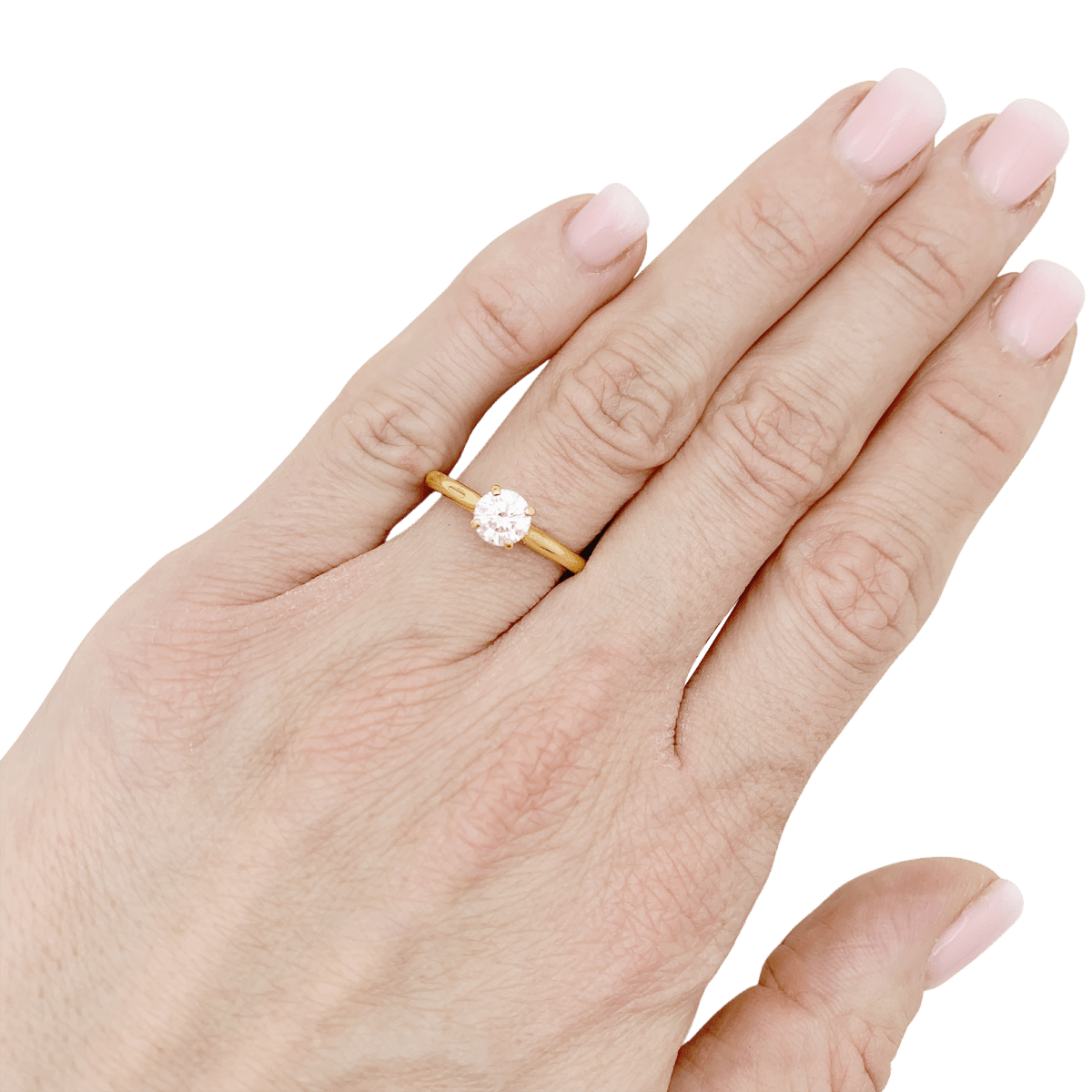 Solitaire Cartier,"1895", or jaune, diamant. - Maison Eloe