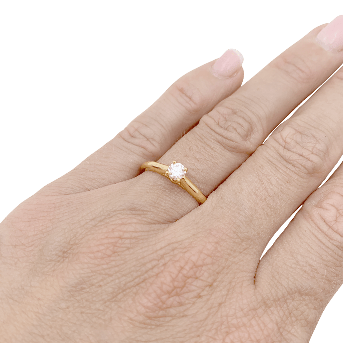 Solitaire Cartier,"1895", or jaune, diamant. - Maison Eloe