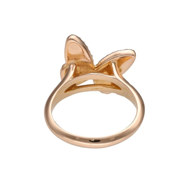 Messika, "Butterfly" ring in 18K rose gold and diamonds
