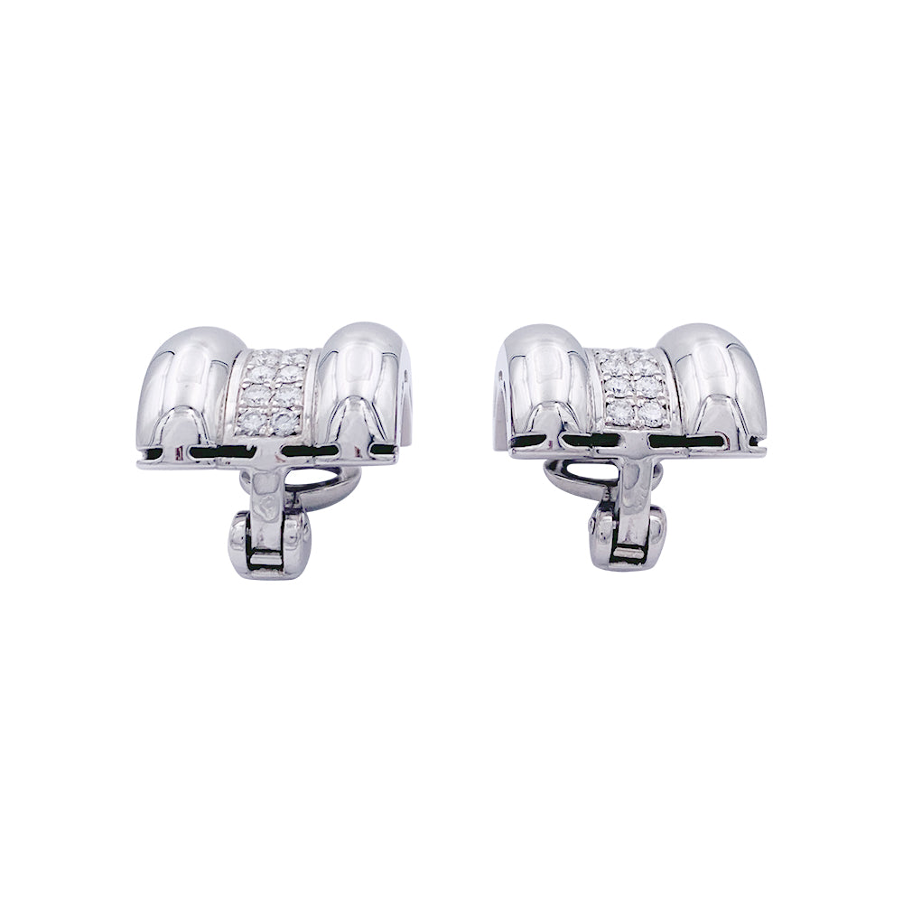 Chopard earrings, "La Strada", white gold, diamonds.