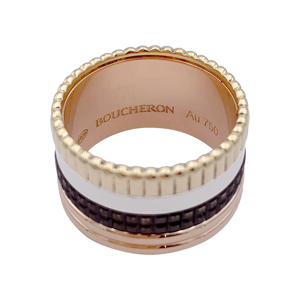 Bague Boucheron, "Quatre Classique Large", quatre tons.