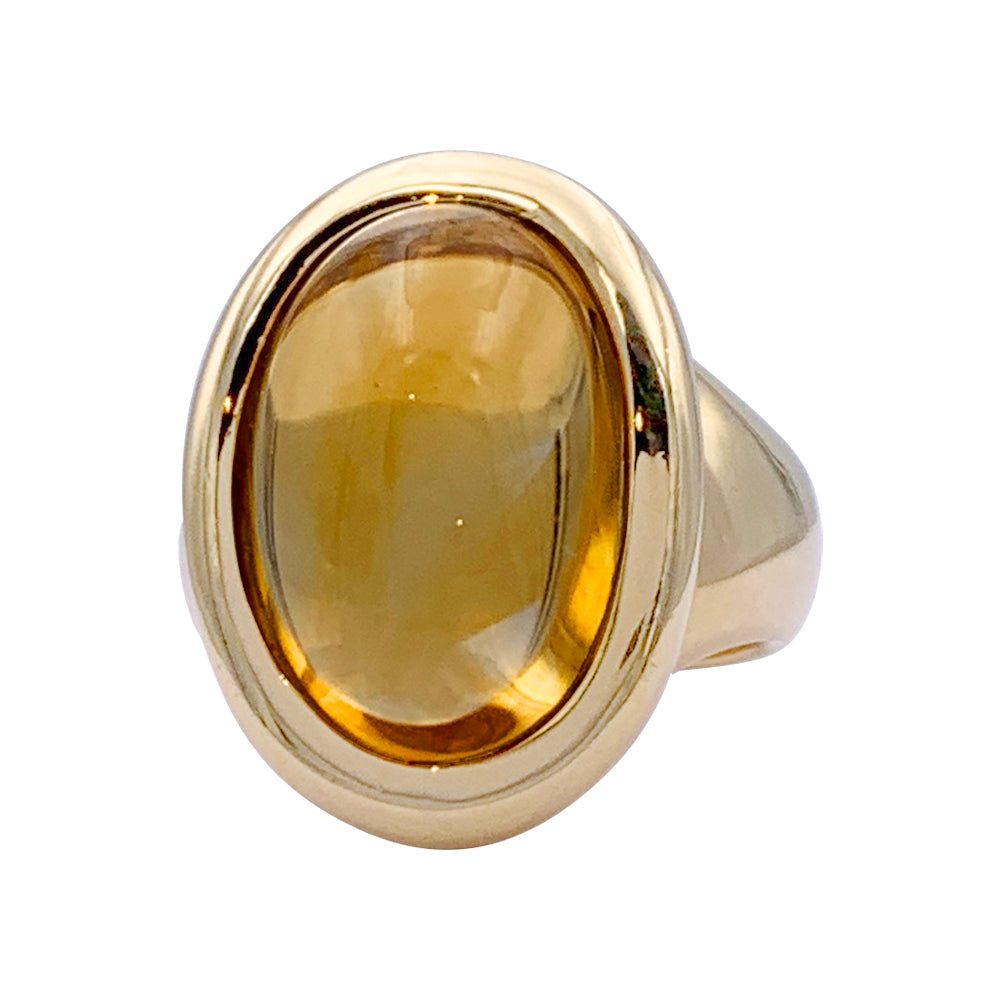 Bague Cartier, "Baignoire", or jaune, citrine.
