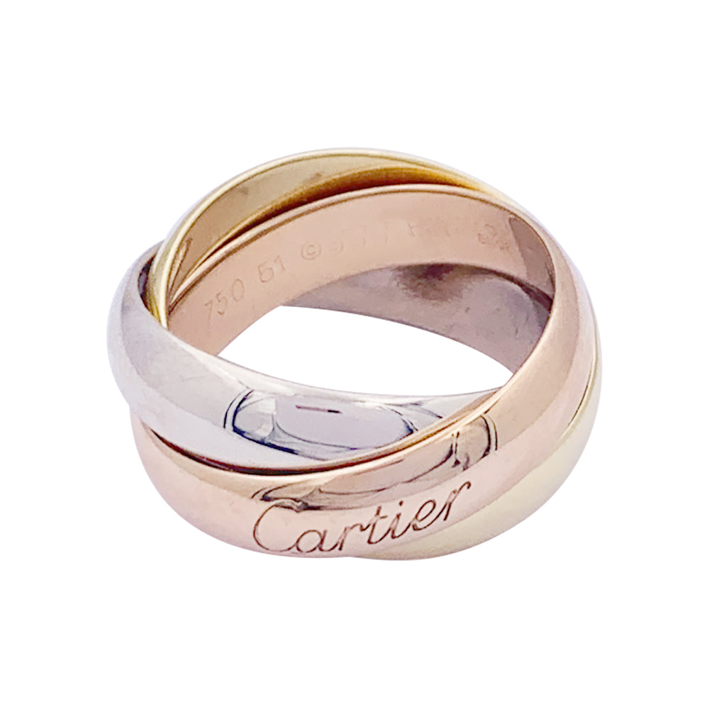 Bague Cartier "Trinity Classique" trois ors.