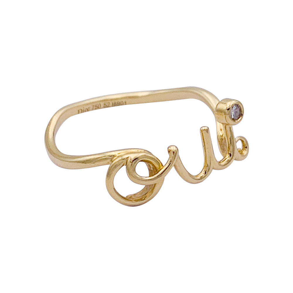 Dior ring, "Dioramour - Oui", yellow gold, diamond.