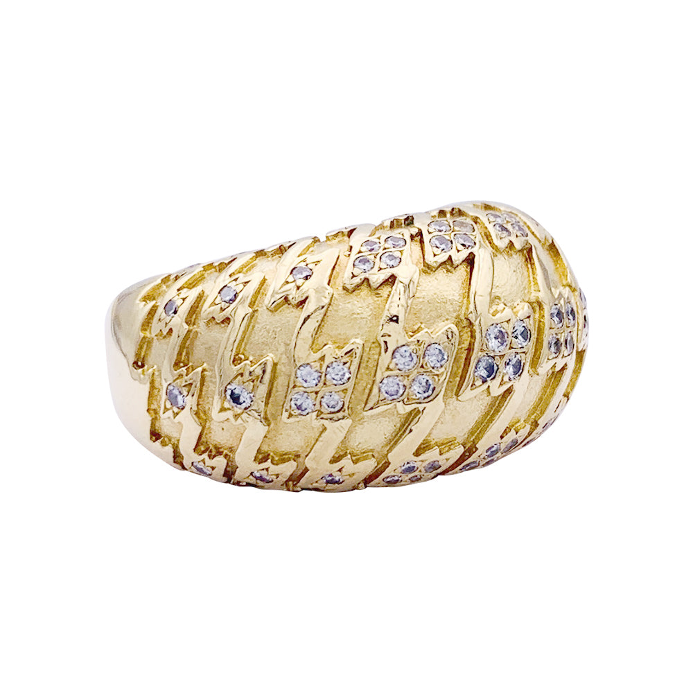 Dior ring, "Poulette", yellow gold, diamonds.