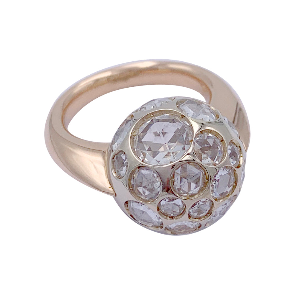 Pomellato ring, "Harem", gold and rock crystal.