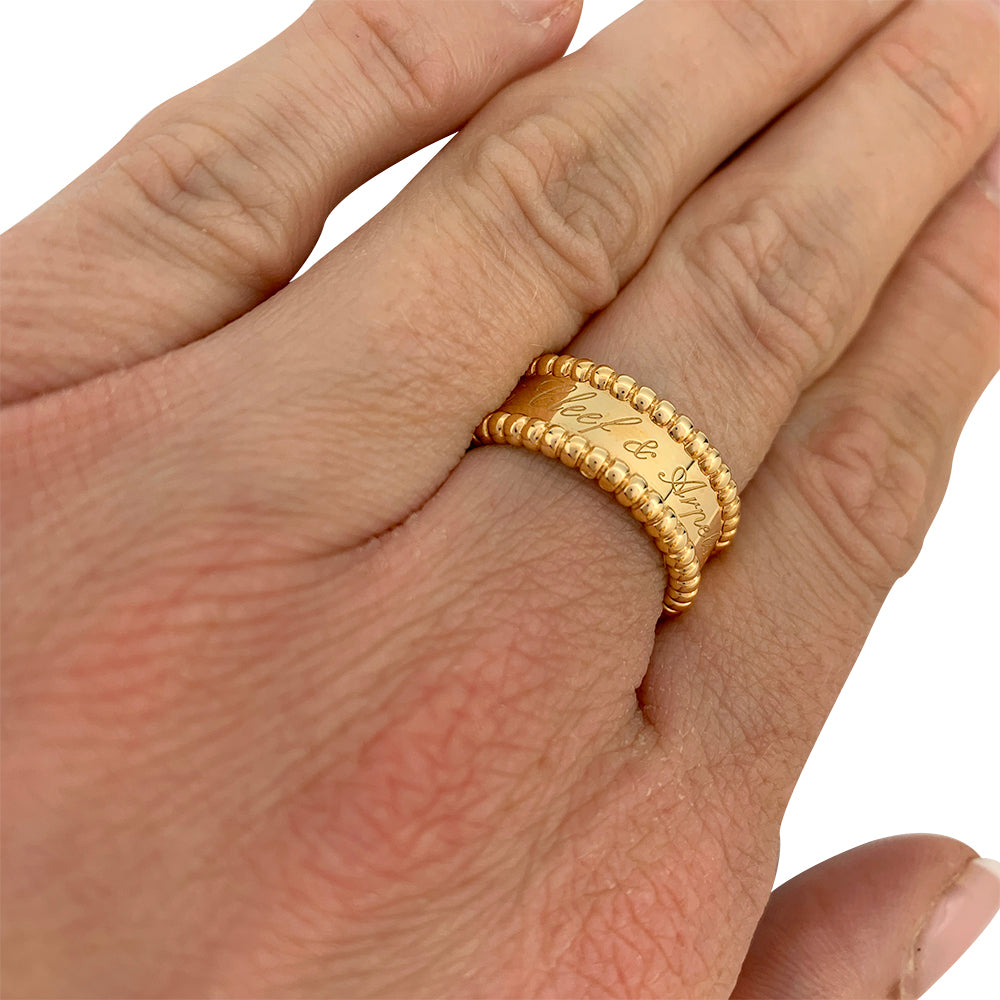 Van Cleef &amp; Arpels ring, "Perlée signature", yellow gold.