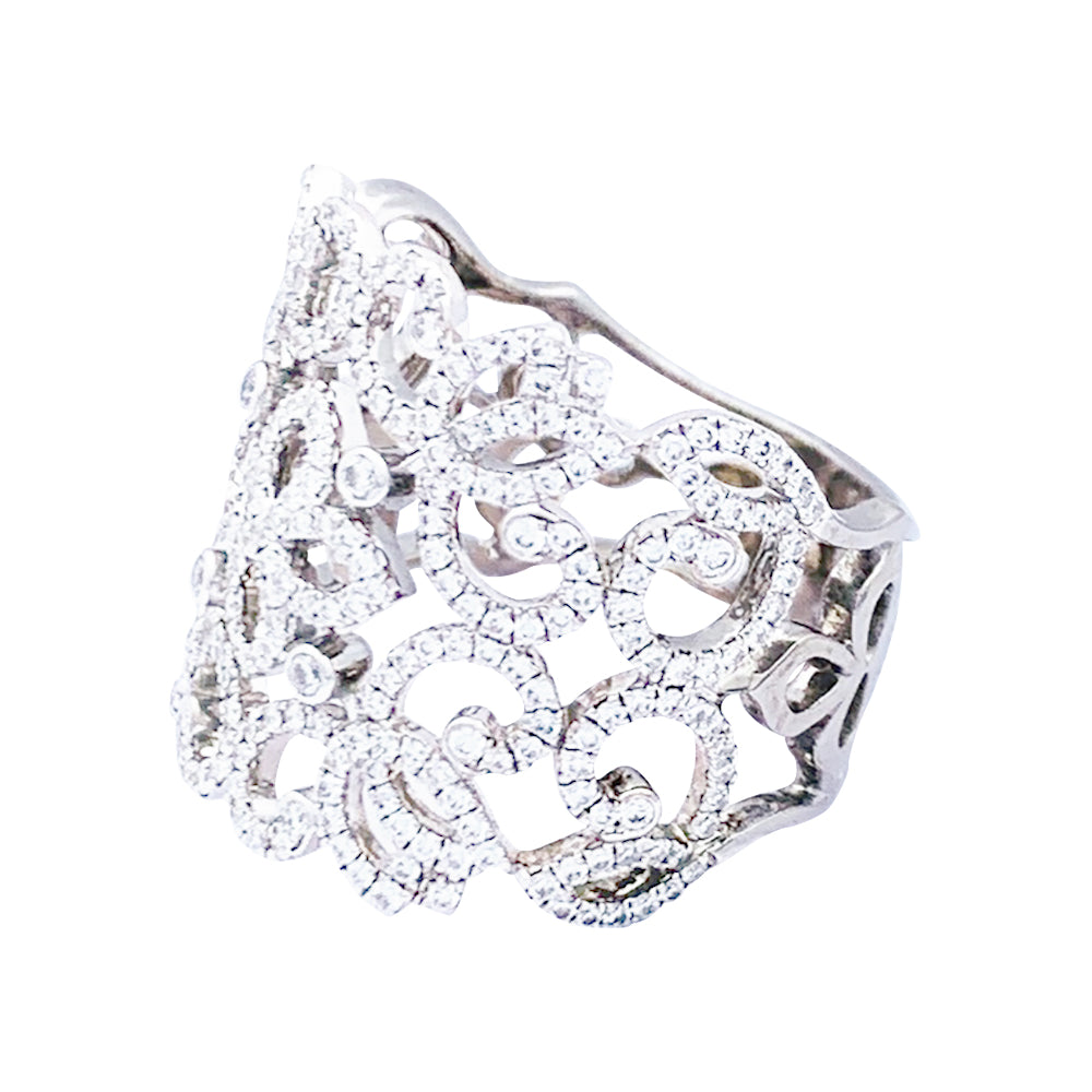 Messika ring, "Eden", white gold, diamonds.