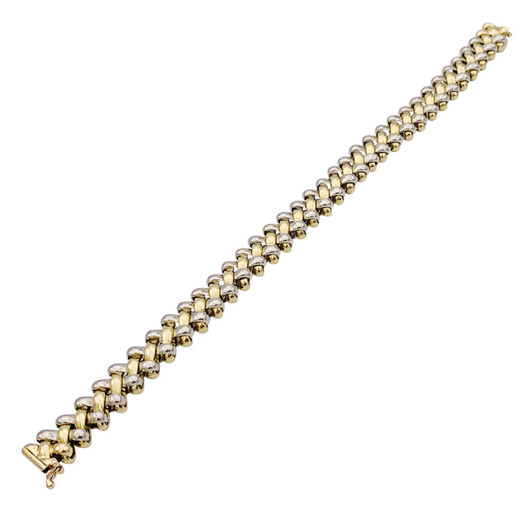 Boucheron bracelet, yellow gold, white gold.