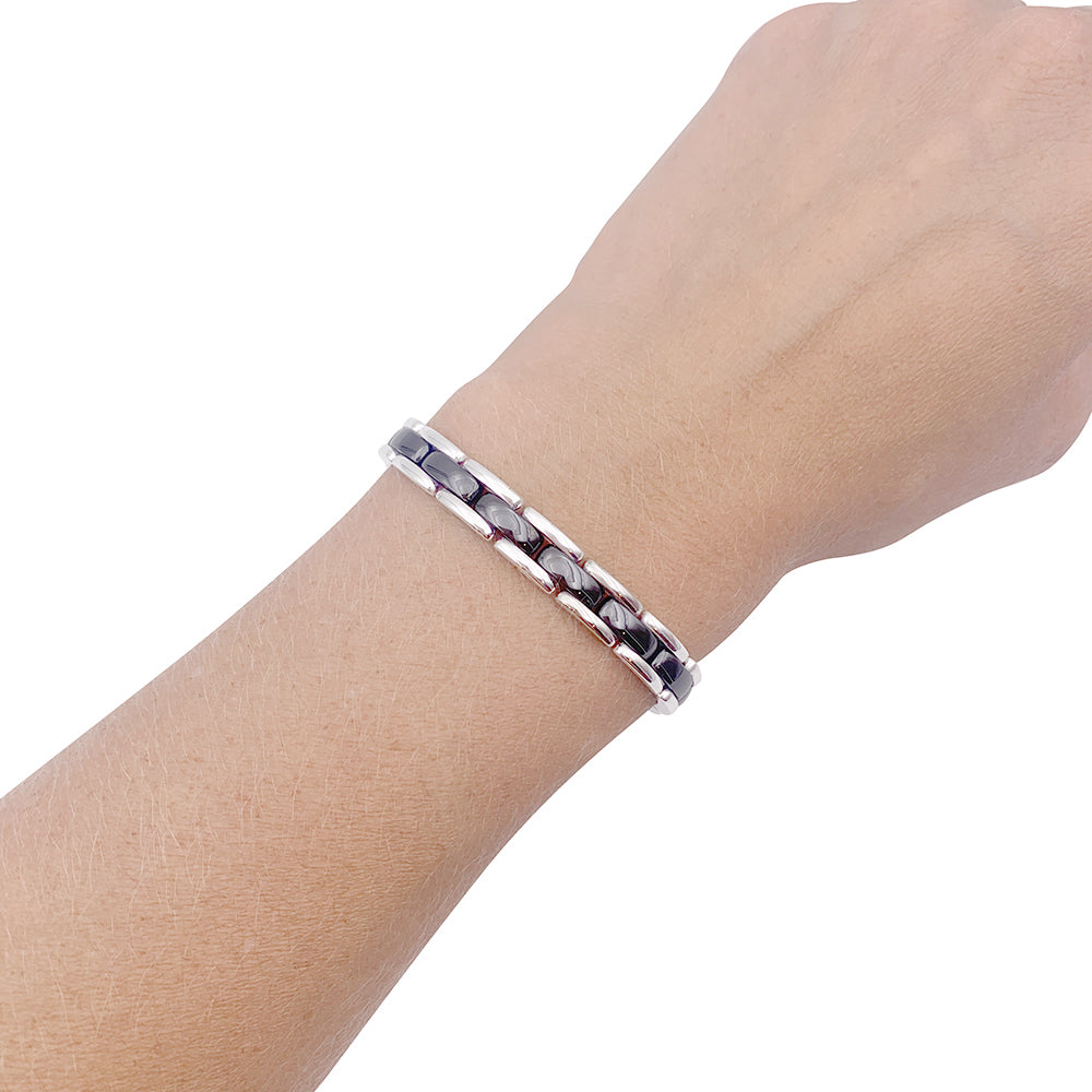 Chanel bracelet, "Ultra", white gold and ceramic.