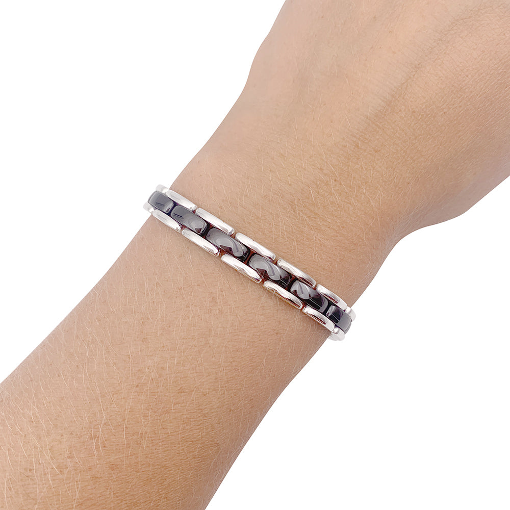 Chanel bracelet, "Ultra", white gold and ceramic.