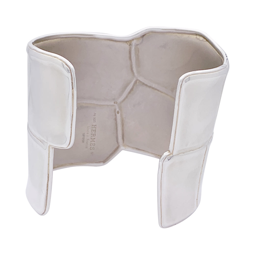 Hermès cuff, "Niloticus Eclat", silver.